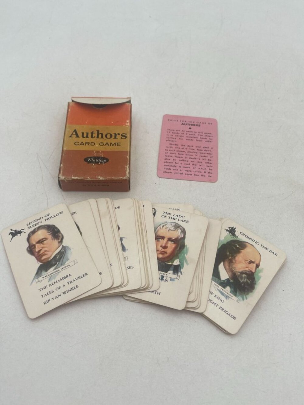 Vintage Whitman Authors Card Game Box Classic Literary Themed Deck Collectors - Picture 6 of 8